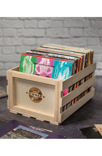 Crosley Radio Record Storage Crate In Natural