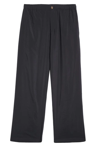 Shop Our Legacy Luft Relaxed Straight Leg Trousers In Black Liquid Viscose
