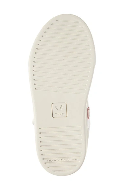 Veja Kids' Small V-10 Mid Sneaker In White Marsala