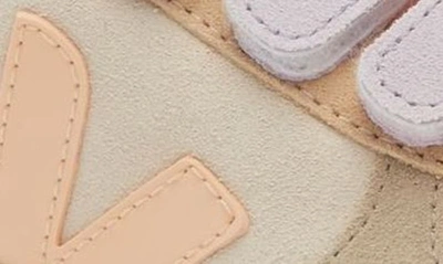 Veja V-10 Suede Sneakers In Beige Multi