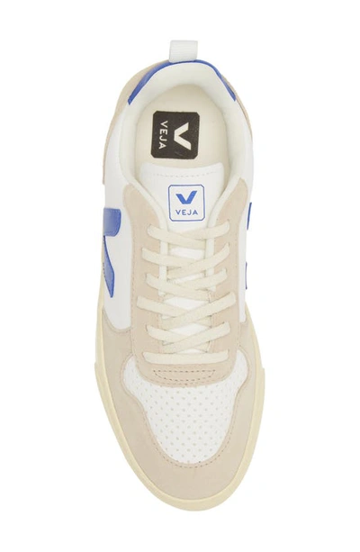 Shop Veja Kids' Small V-10 Sneaker In Extra-white Paros Almond