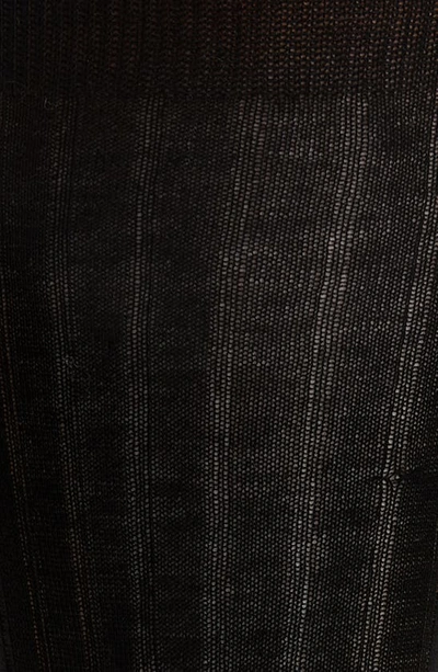 Canali Cotton Rib Dress Socks In Black
