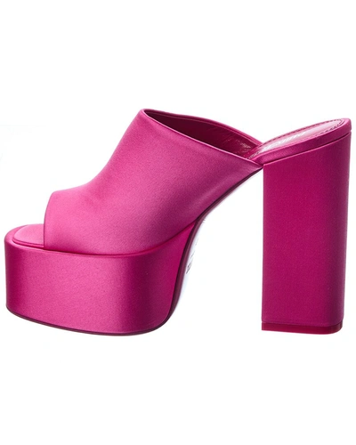 Shop Paris Texas Sasha Satin Platform Sandal In Pink