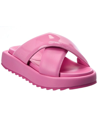 Shop Gia Borghini Leather Platform Sandal In Pink