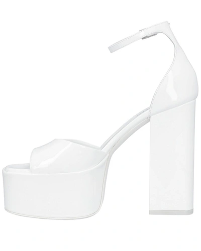 Paris Texas Tatiana Patent Leather Platform Sandals In White