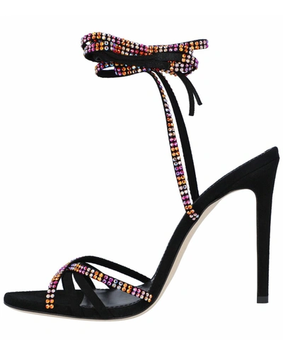 Paris Texas Holly Nicole Crystal-embellished Suede Sandals In Multi