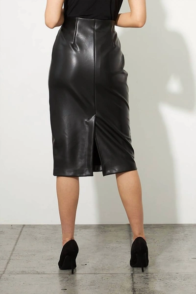 Shop Joseph Ribkoff Faux Leather Pencil Skirt In Black