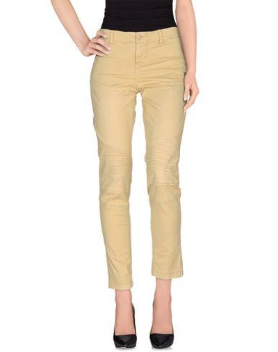 Shop Blauer Casual Pants In Yellow
