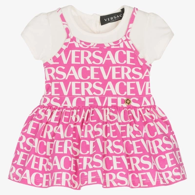 Shop Versace On Repeat Print Dress