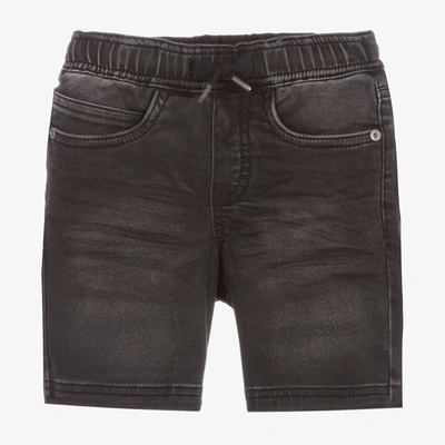 Shop Molo Boys Black Denim Cotton Shorts