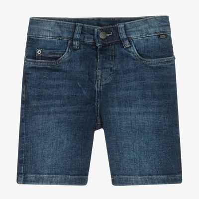 Shop Mayoral Boys Dark Blue Denim Shorts
