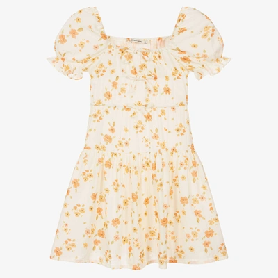 Shop The New Society Girls Ivory & Pink Floral Dress