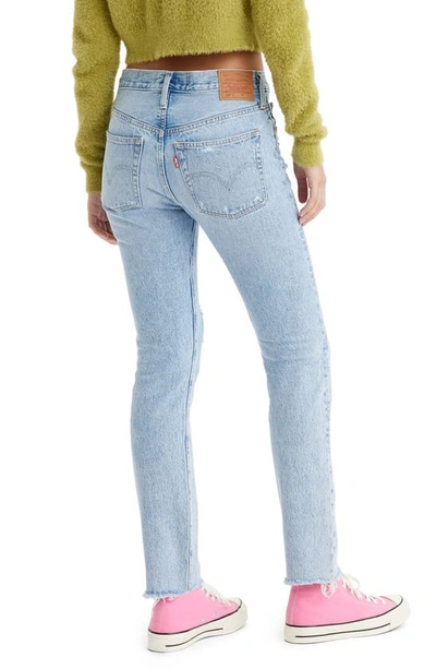 Shop Levi's 501® Ripped High Waist Skinny Jeans In Rolling With It