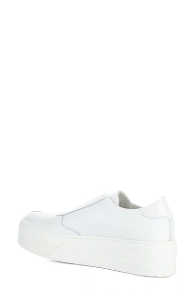 Shop Bos. & Co. Magali Platform Slip-on Sneaker In White Verona/ Patent