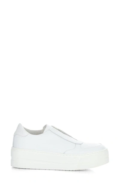 Shop Bos. & Co. Magali Platform Slip-on Sneaker In White Verona/ Patent