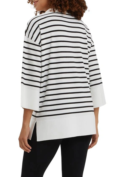 Nom Maternity Suki Stripe Maternity Sweater In Blue & White Stripe