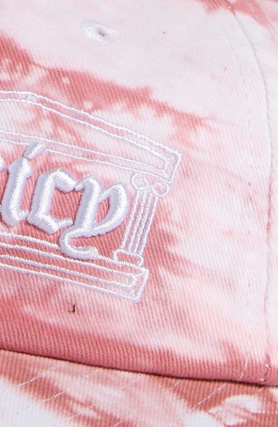 Shop Aries X Juicy Couture Embroidered I Am Juicy Tie Dye Baseball Cap In Pnk Pink