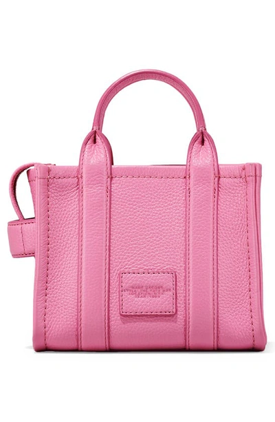 Shop Marc Jacobs The Leather Mini Tote Bag In Candy Pink