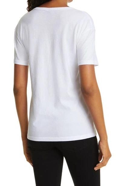 Shop Ag Relaxed Cotton U-neck Tee In True White