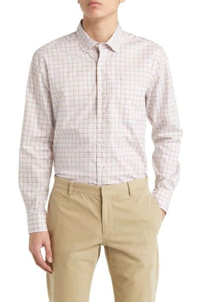 Shop Scott Barber Luxury Textured Tattersall Button-down Shirt In Pink