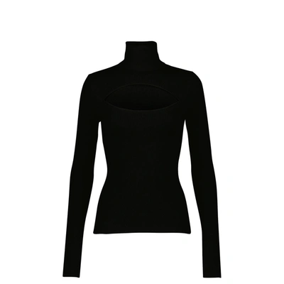 Shop Dolce & Gabbana Silk Ribbed Sweater In Black