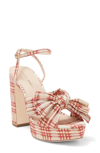 Shop Loeffler Randall Natalia Platform Sandal In Cranberry Plaid