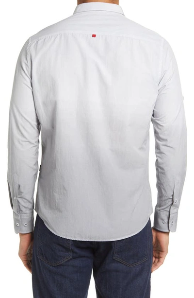 Stone Rose Long Sleeve Stretch Button-down Shirt In White