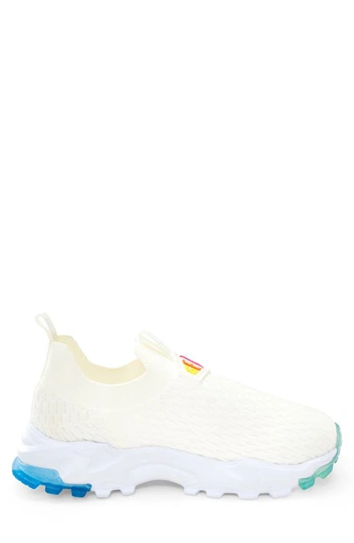 Shop Kurt Geiger Mini Lettie Knit Slip-on Sneaker In White