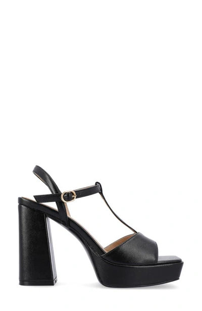 Shop Journee Collection Parson Platform Sandal In Black