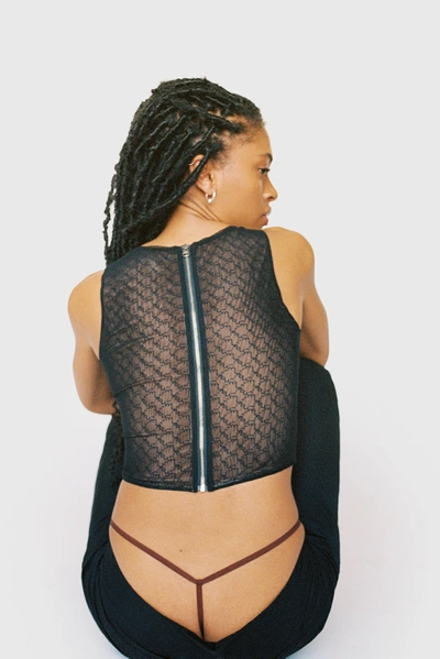 Cor.e Campbell Corset In Black Monogram
