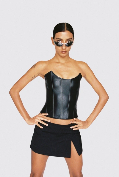 Cor.e Leia Corset In Black Leather
