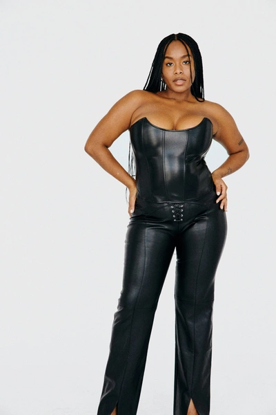 Cor.e Leia Corset In Black Leather