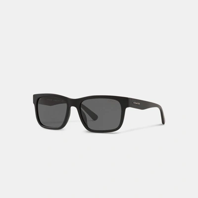 Shop Coach Outlet Square Frame Sunglasses In Black