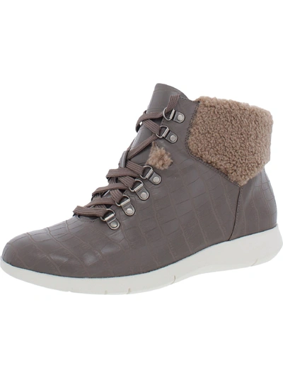 Shop Aerosoles Frankie Womens Fax Leather Ankle Combat & Lace-up Boots In Multi
