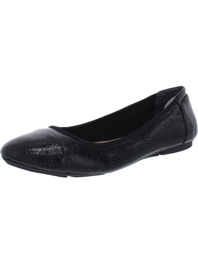 Shop Alfani Tavii Womens Cushioned Footbed Slip On Ballet Flats In Black