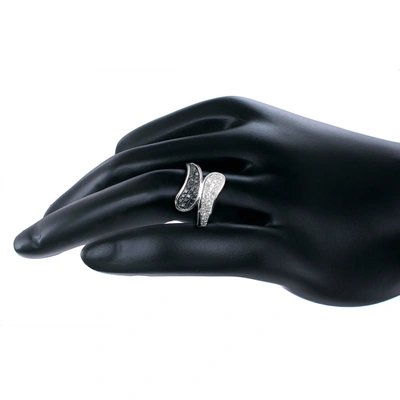 Vir Jewels 1/3 Cttw Black And White Diamond Ring .925 Sterling Silver With Rhodium In Silver