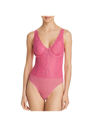 Shop Bardot Essie Womens Lace Mesh Bodysuit In Pink
