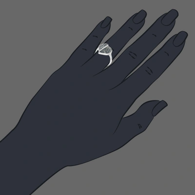 Vir Jewels 0.85 Cttw Blue Diamond Heart Ring .925 Sterling Silver With Rhodium