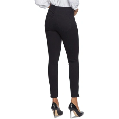 Shop Nydj Womens Ankle Pull On Skinny Jeans In Black