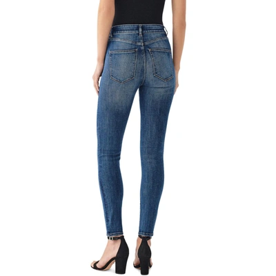 Shop Dl1961 Farrow Womens High Rise Skinny Ankle Jeans In Blue