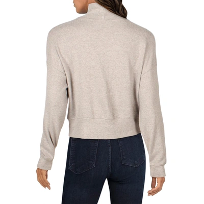 Shop Velvet By Graham & Spencer Tami Womens Ribbed Heathered Mock Turtleneck Sweater In Grey