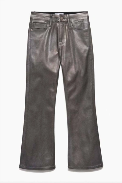 Shop Frame Le Crop Mini Boot Pant In Pewter In Grey