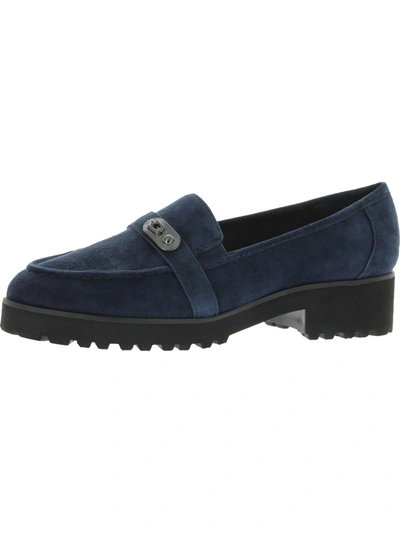Shop Easy Spirit Wendy Womens Suede Slip-on Loafers In Blue