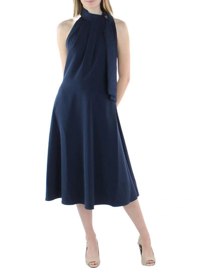 Shop Black Halo Audrey Womens A-line Sleeveless Cocktail And Party Dress In Blue
