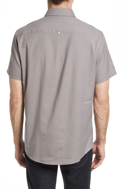Stone Rose Stretch Short Sleeve Button-up Shirt In Stl Gry