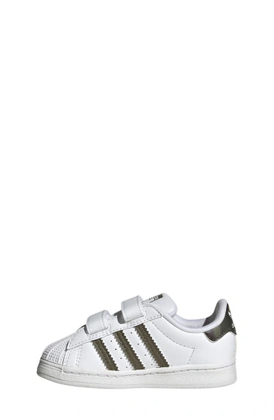 Shop Adidas Originals Superstar Sneaker In White/ Olive Strata/ White