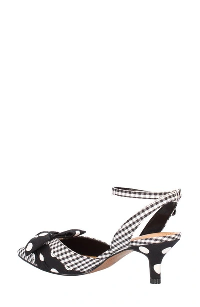 Shop J. Reneé Yemelia Pointed Toe Kitten Heel Pump In Black/ White