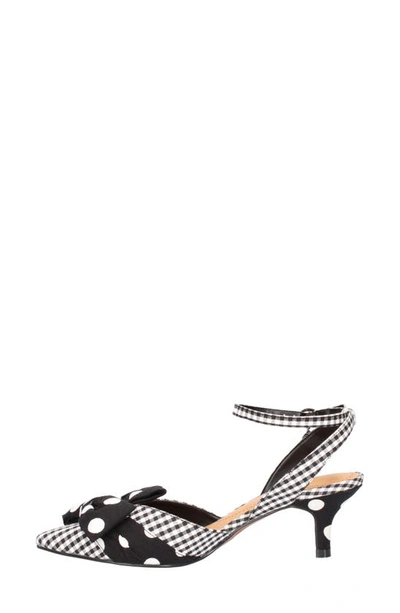 Shop J. Reneé Yemelia Pointed Toe Kitten Heel Pump In Black/ White