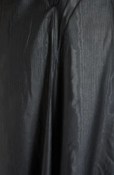 Shop Maison Margiela Twist Detail Moiré Satin Maxi Dress In Black