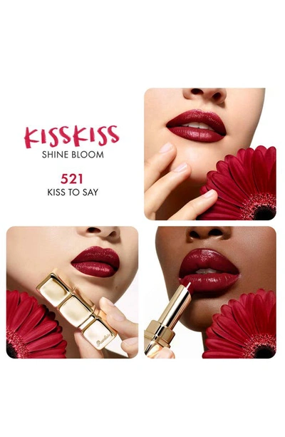 Shop Guerlain Kisskiss Shine Bloom Lipstick Balm In 521 Kiss To Say